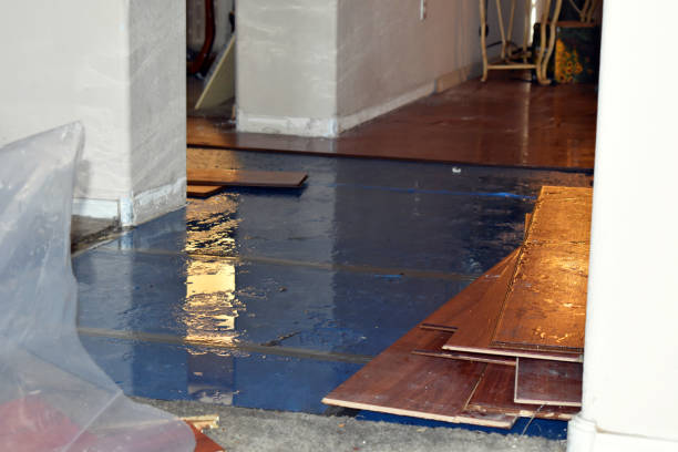 Professional Flood Cleanup technician working in Fishers Island, NY
